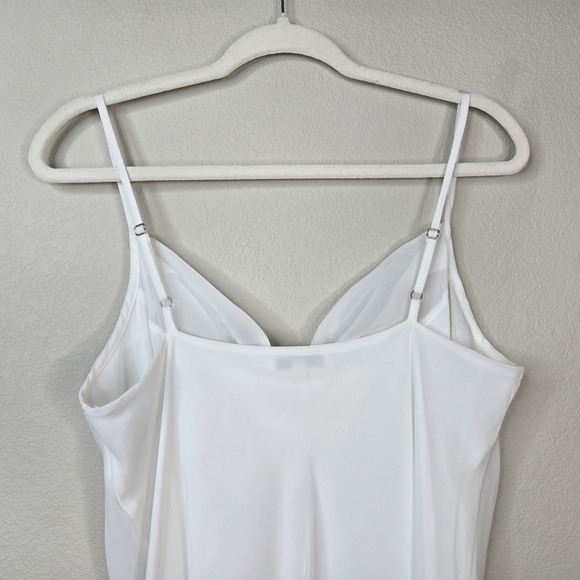 Tash and Sophie Womens Mini Dress Sz L Slip Silhouette Draped Bodice Cowl Neck - Picture 8 of 13